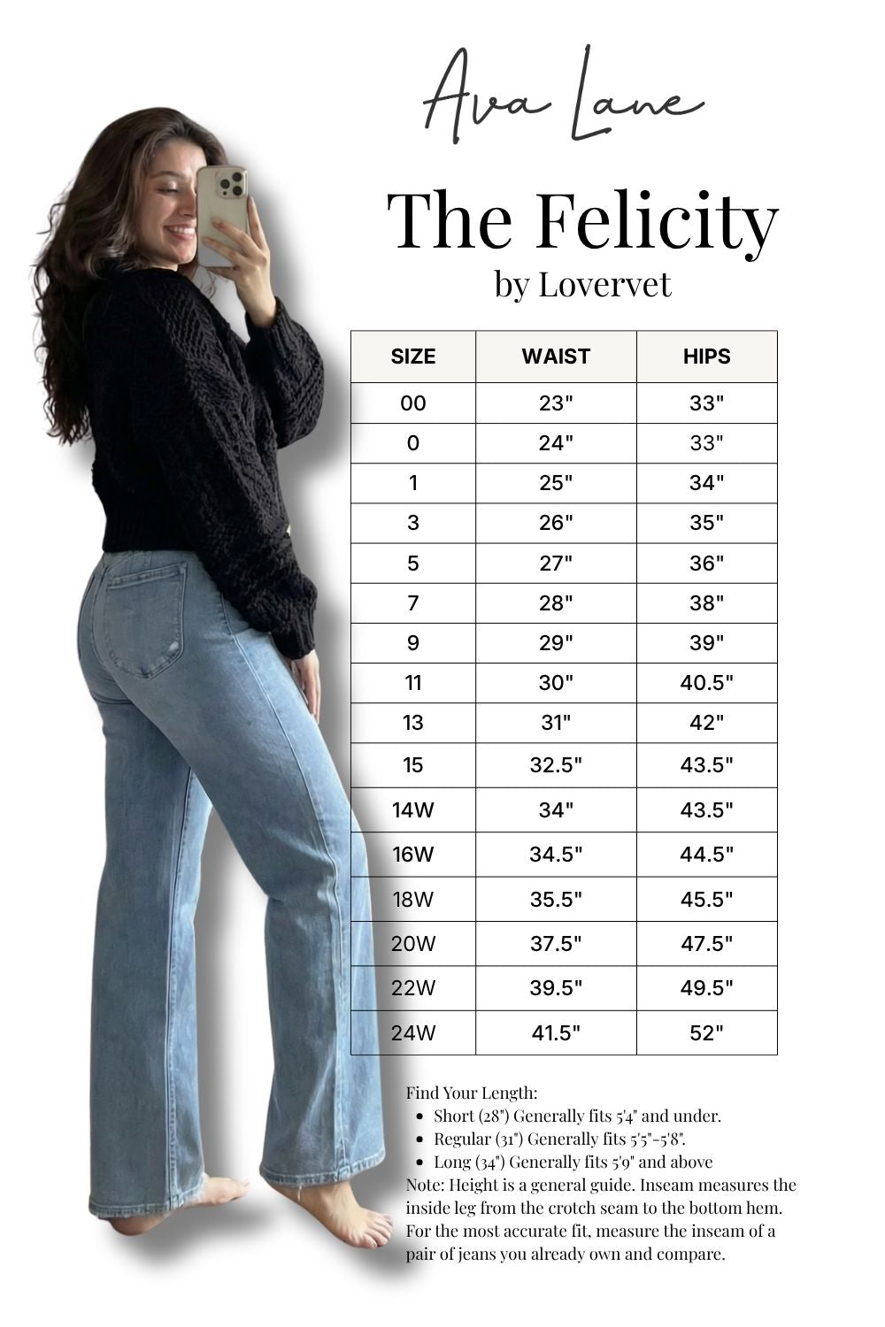 The Felicity High-Rise Tummy Control Wide Leg Denim - Three Inseams