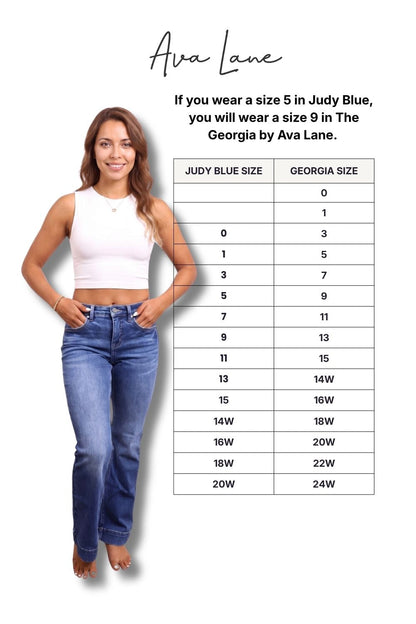 The Georgia Mid-Rise Tummy Control Vintage Blue Bootcut Jeans
