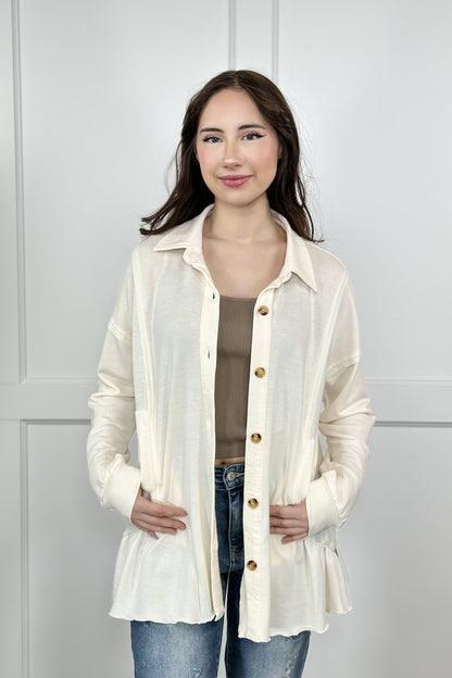 Settle Down Sweetheart Women's Button Down Shacket