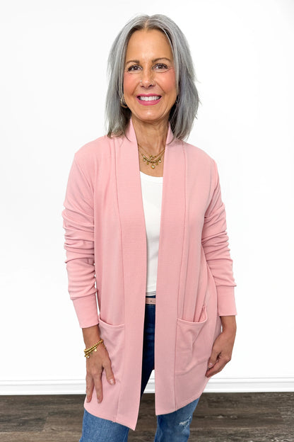 ALB Custom Women's Soft Ribbed Open Front Cardigan