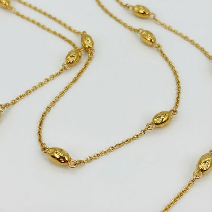 ALB Custom Gold Marquise Station Necklace