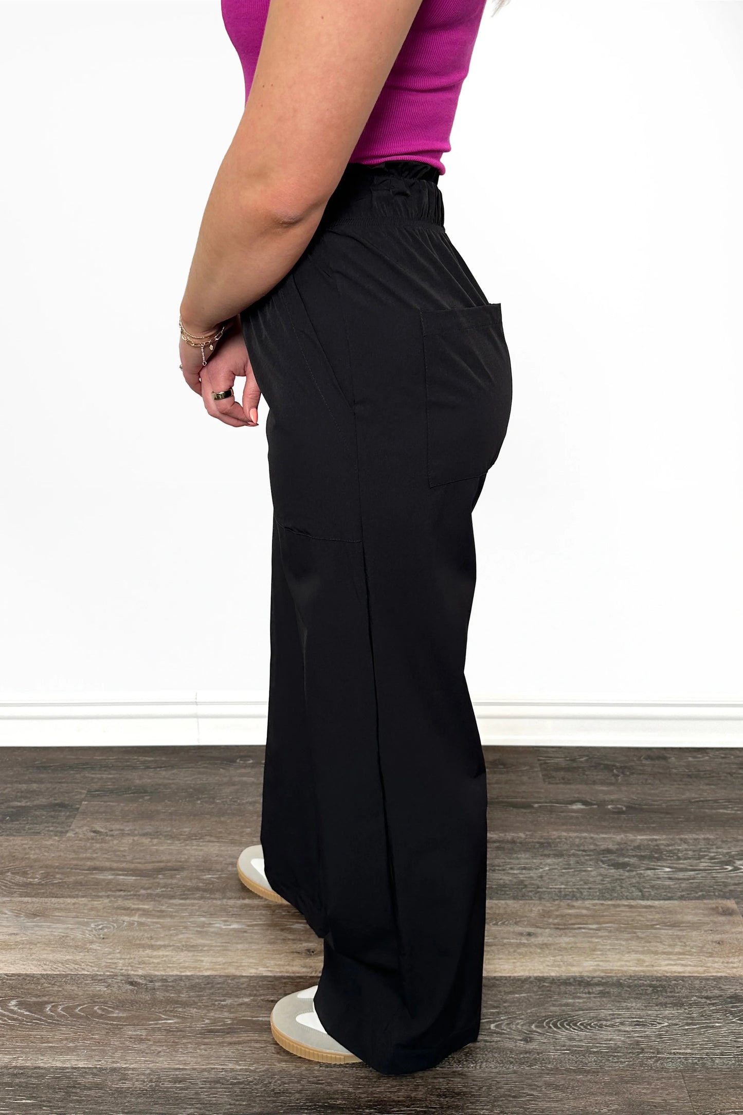ALB Custom Women's Lightweight Elastic Waist Wide Leg Pants - Two Inseams