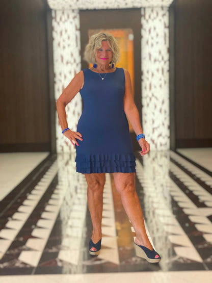SIERRA NAVY SHIFT RUFFLE