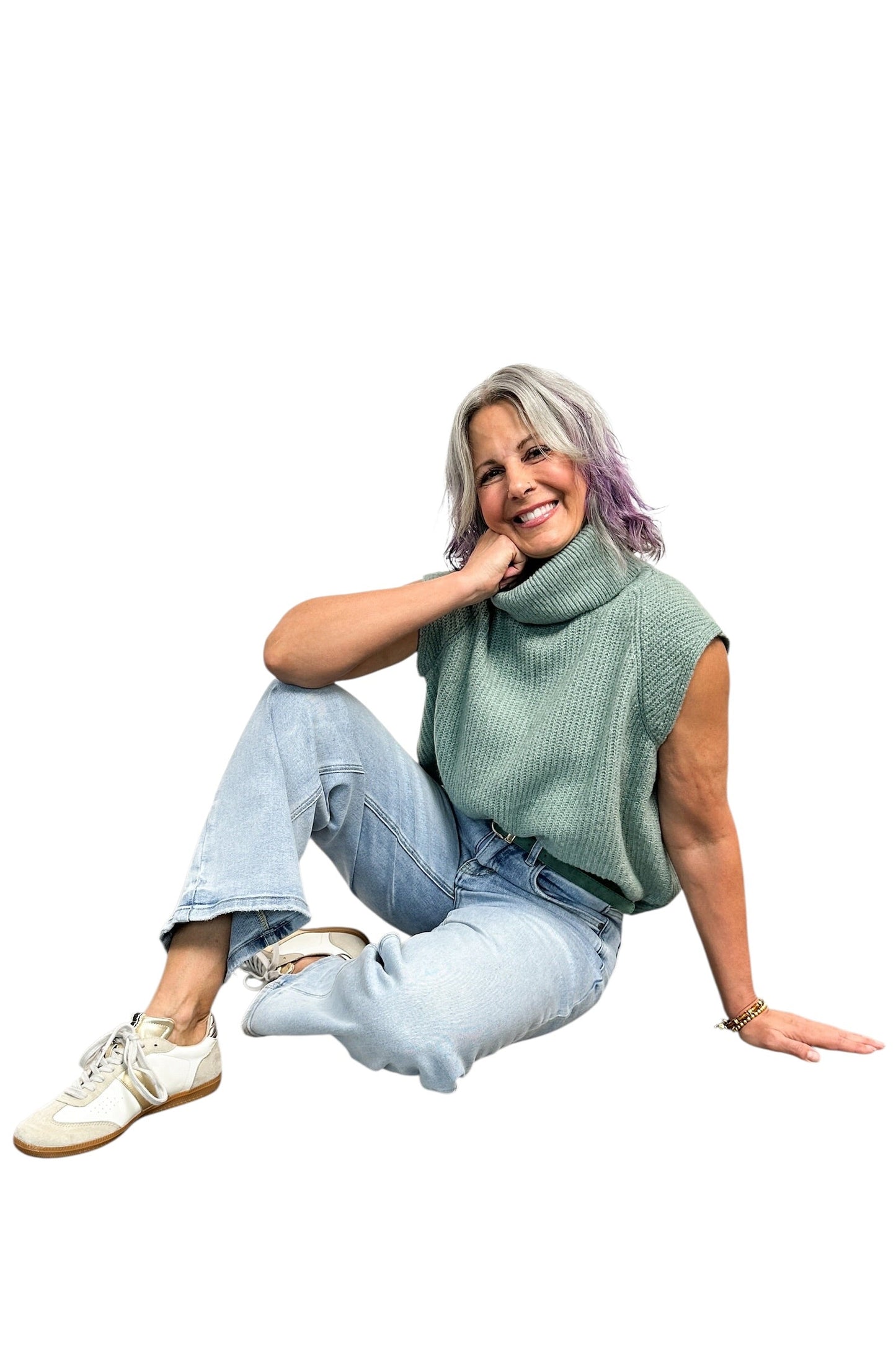 The Becky Mid-Rise Tummy Control Straight Leg Jeans
