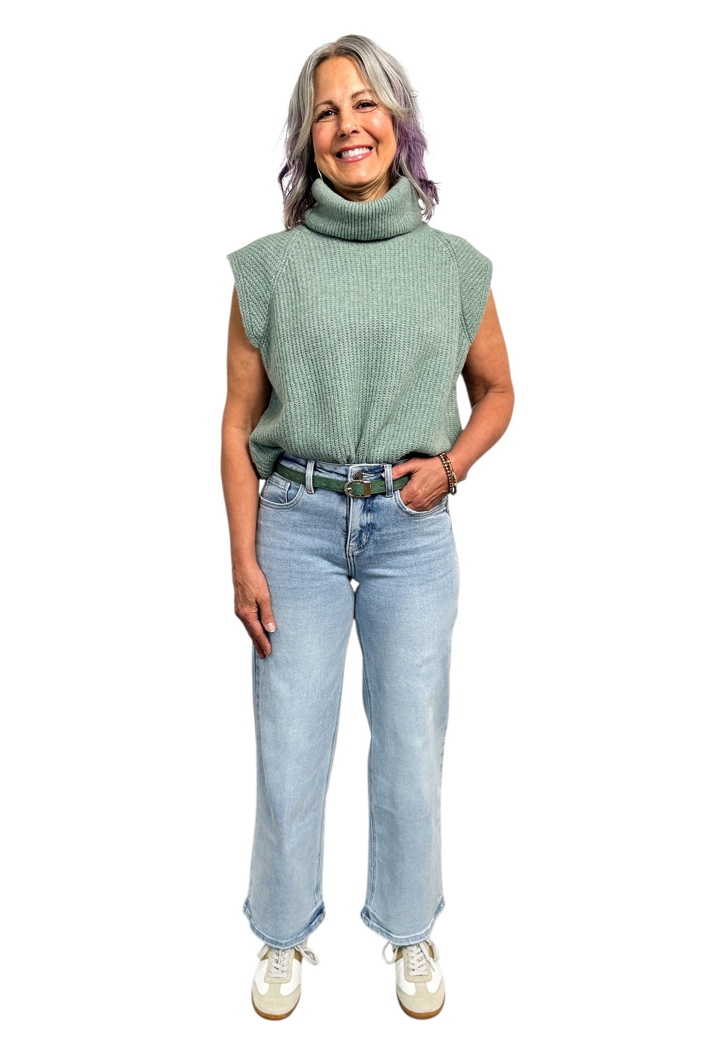 The Becky Mid-Rise Tummy Control Straight Leg Jeans