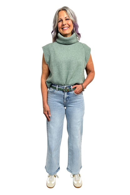 The Becky Mid-Rise Tummy Control Straight Leg Jeans