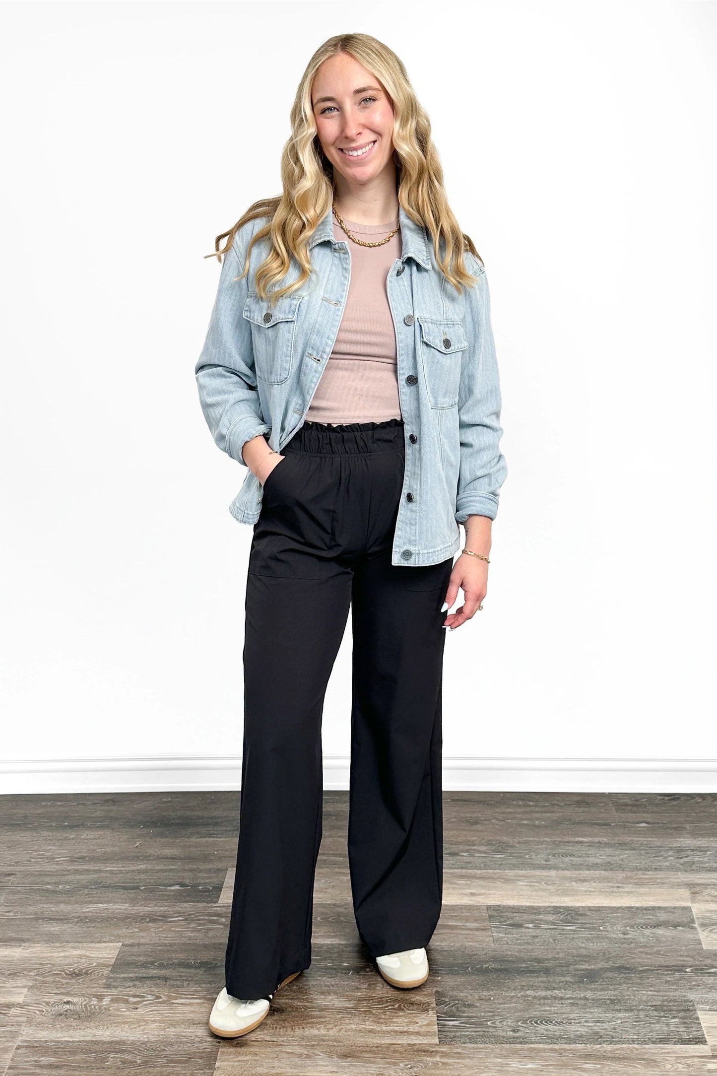 The Mindy Light Wash Oversized Denim Shacket