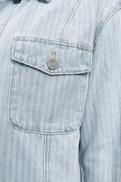 The Mindy Light Wash Oversized Denim Shacket