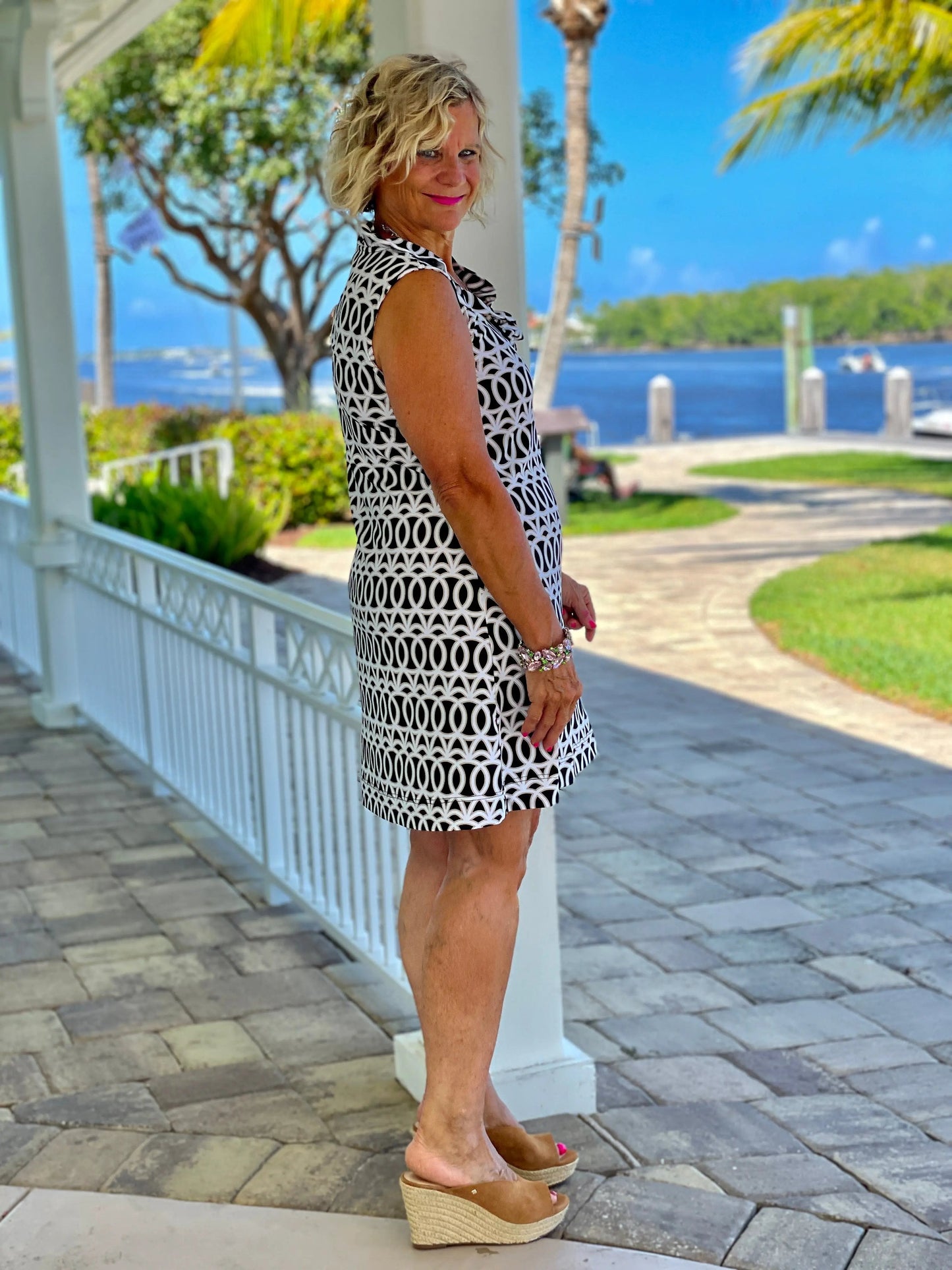 SANDBAR RUFFLE DRESS