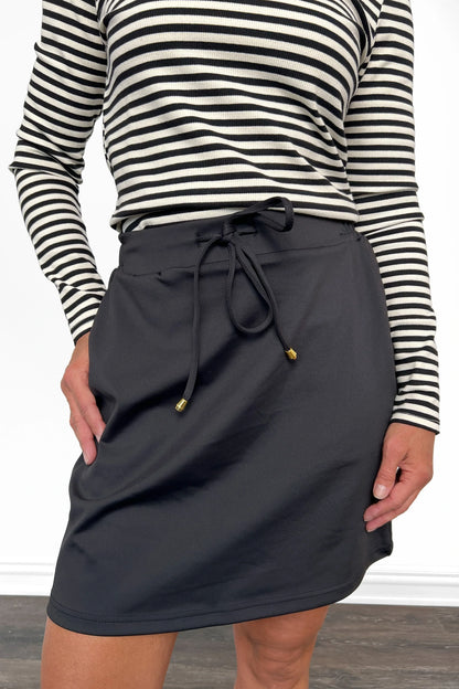 ALB Custom Women's Black Drawstring Skort *Two Lengths*