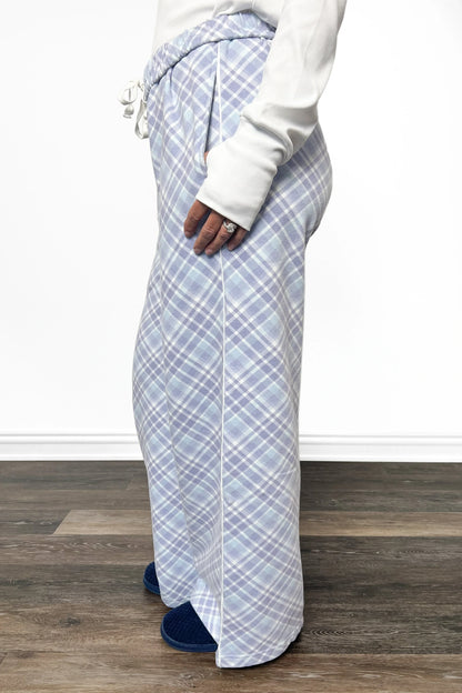 ALB Custom Women's Plaid Print Wide Leg Pants - Two Inseams