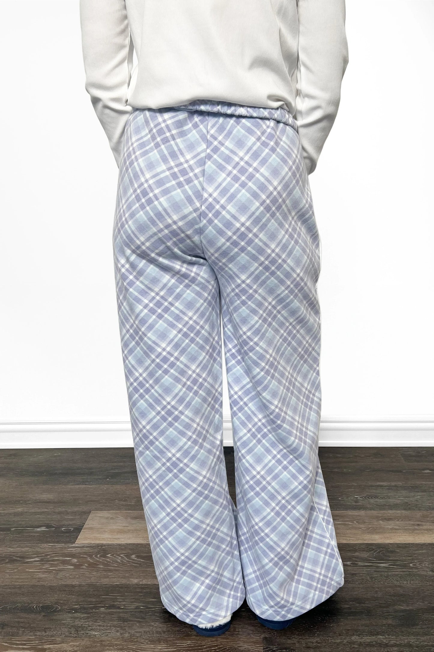 ALB Custom Women's Plaid Print Wide Leg Pants - Two Inseams