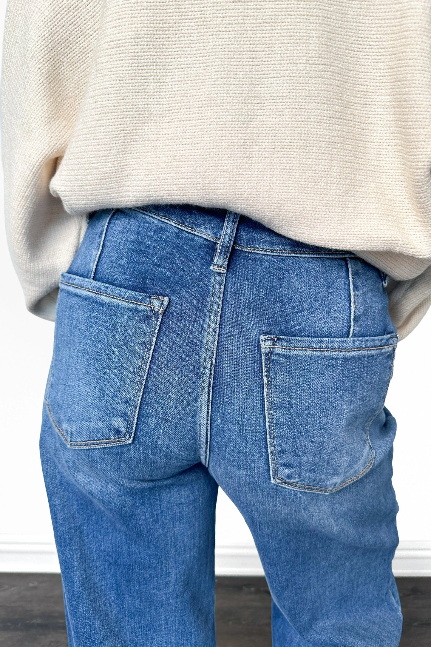 The Kelsey High-Rise Pleated Relaxed Wide Leg Denim