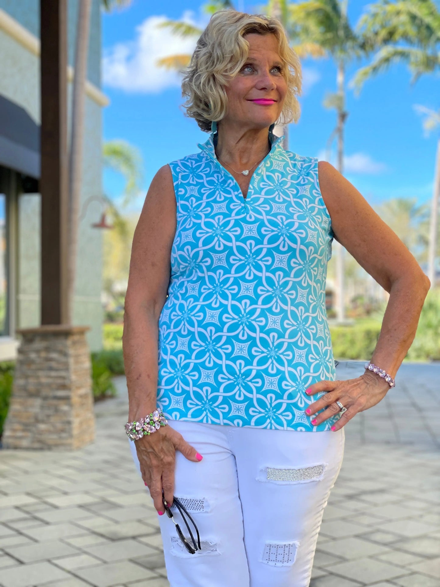 OCEAN MILE SLEEVELESS ZIPPER