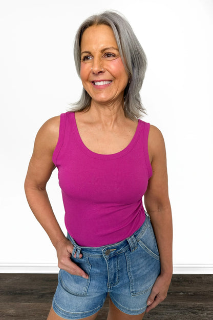 ALB Custom Women's Ribbed Scoop Neck Tank Top