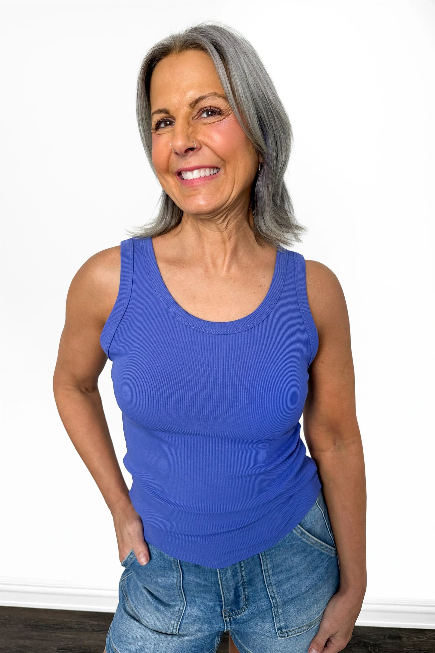ALB Custom Women's Ribbed Scoop Neck Tank Top