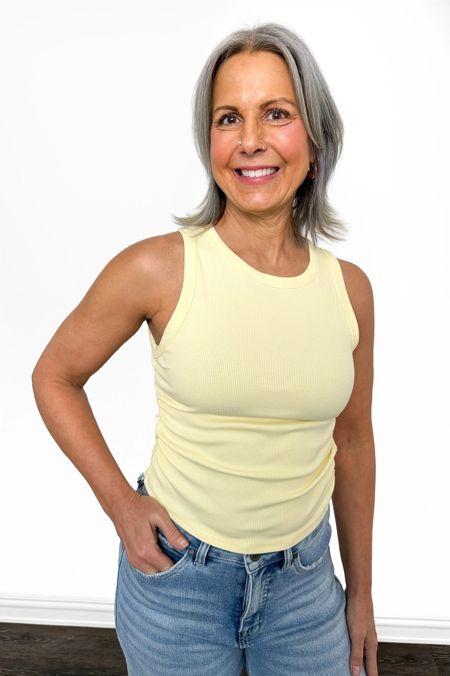 ALB Custom Women's Cropped Ruched Tank Top