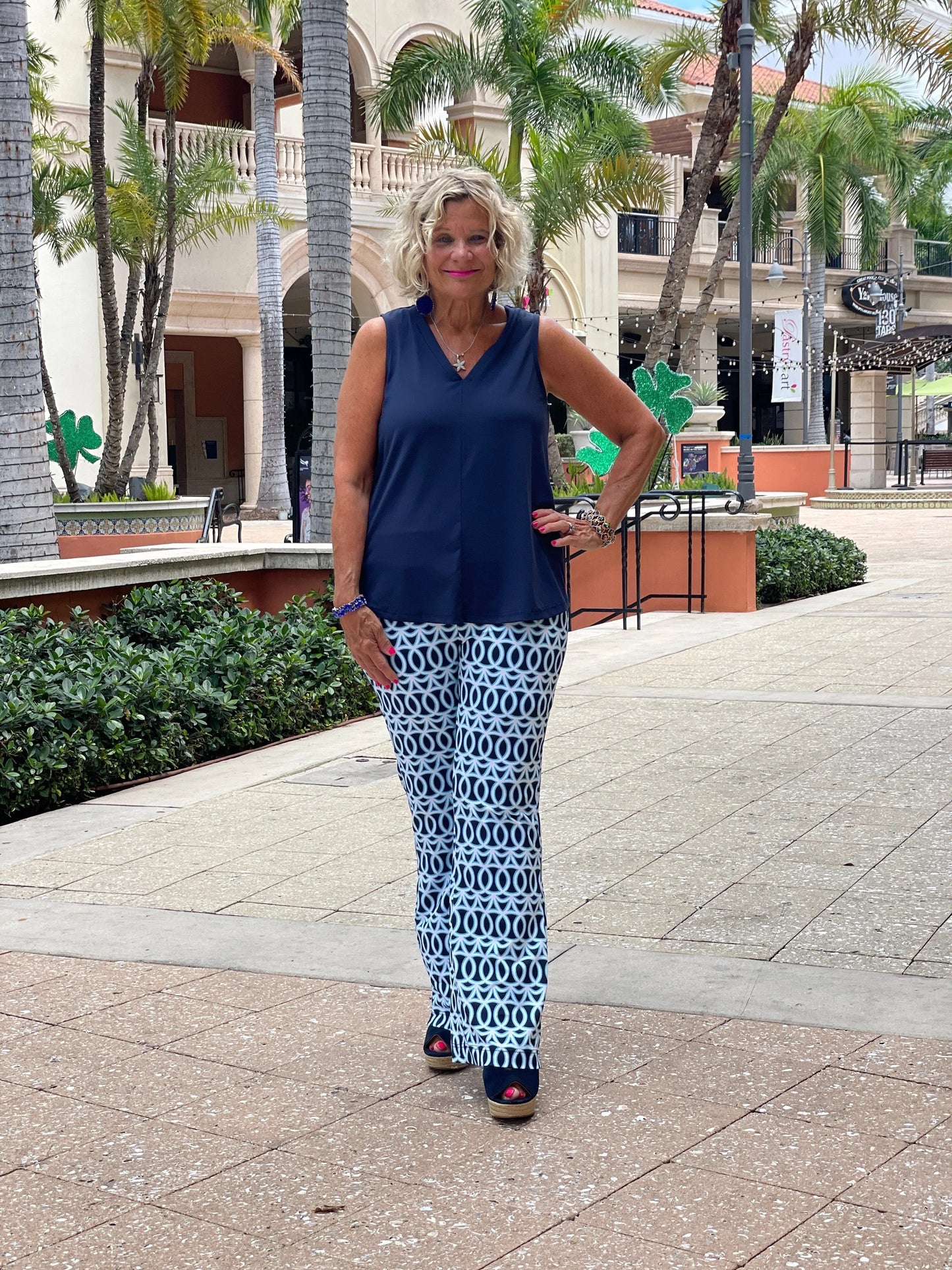 MELINA BLUE PALAZZO PANT