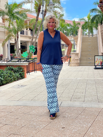 MELINA BLUE PALAZZO PANT