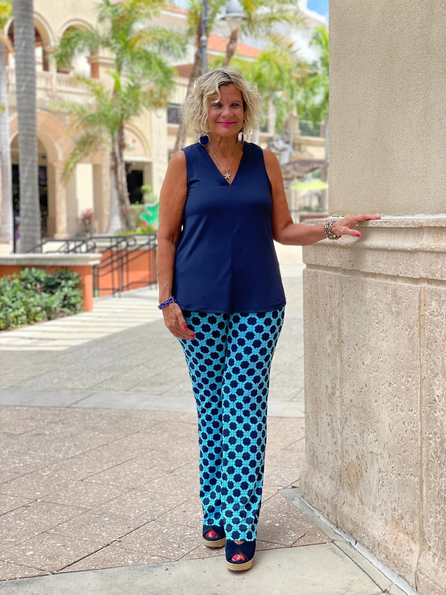 SEASIDE BLUE PALAZZO PANT