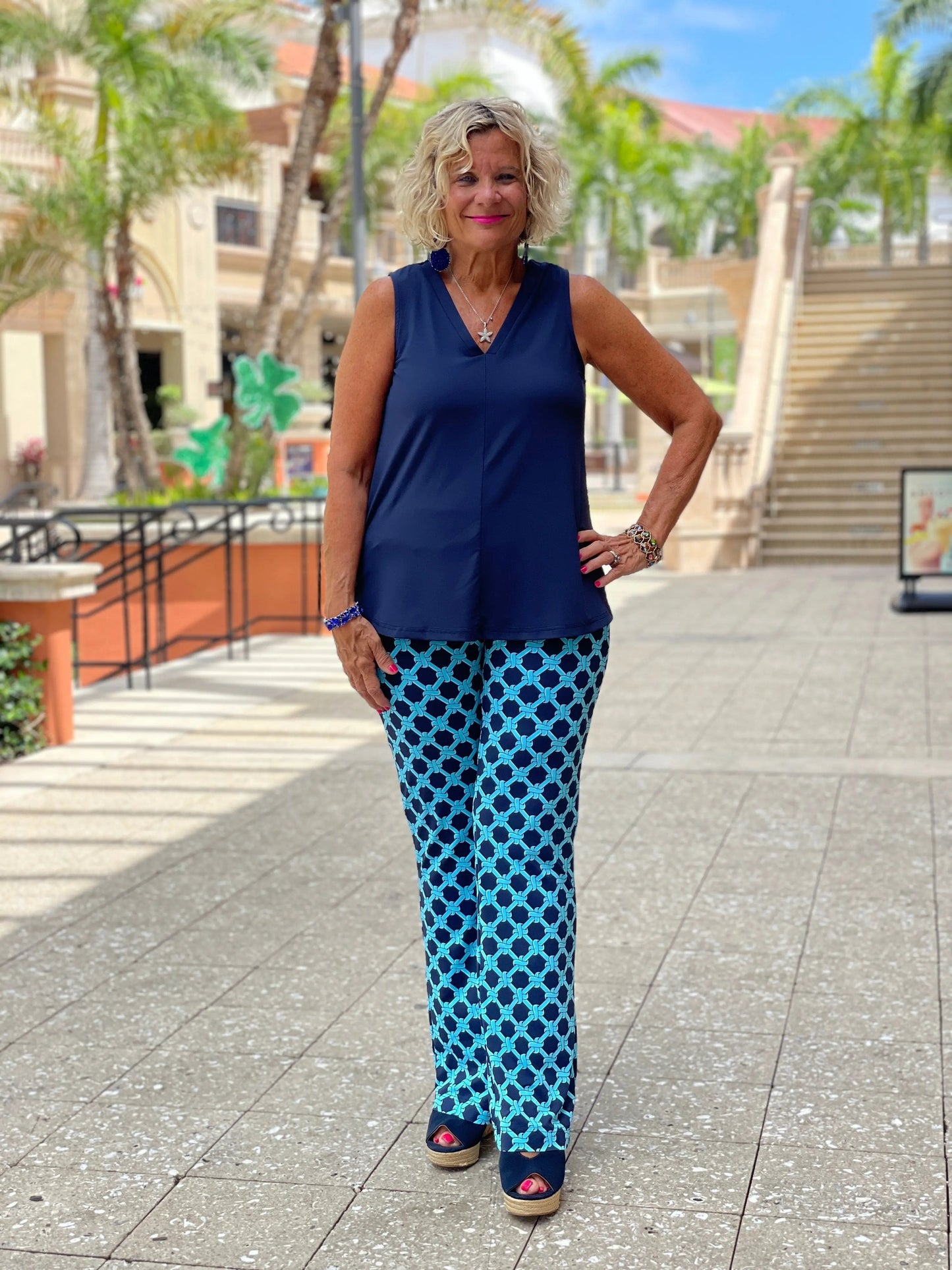 SEASIDE BLUE PALAZZO PANT