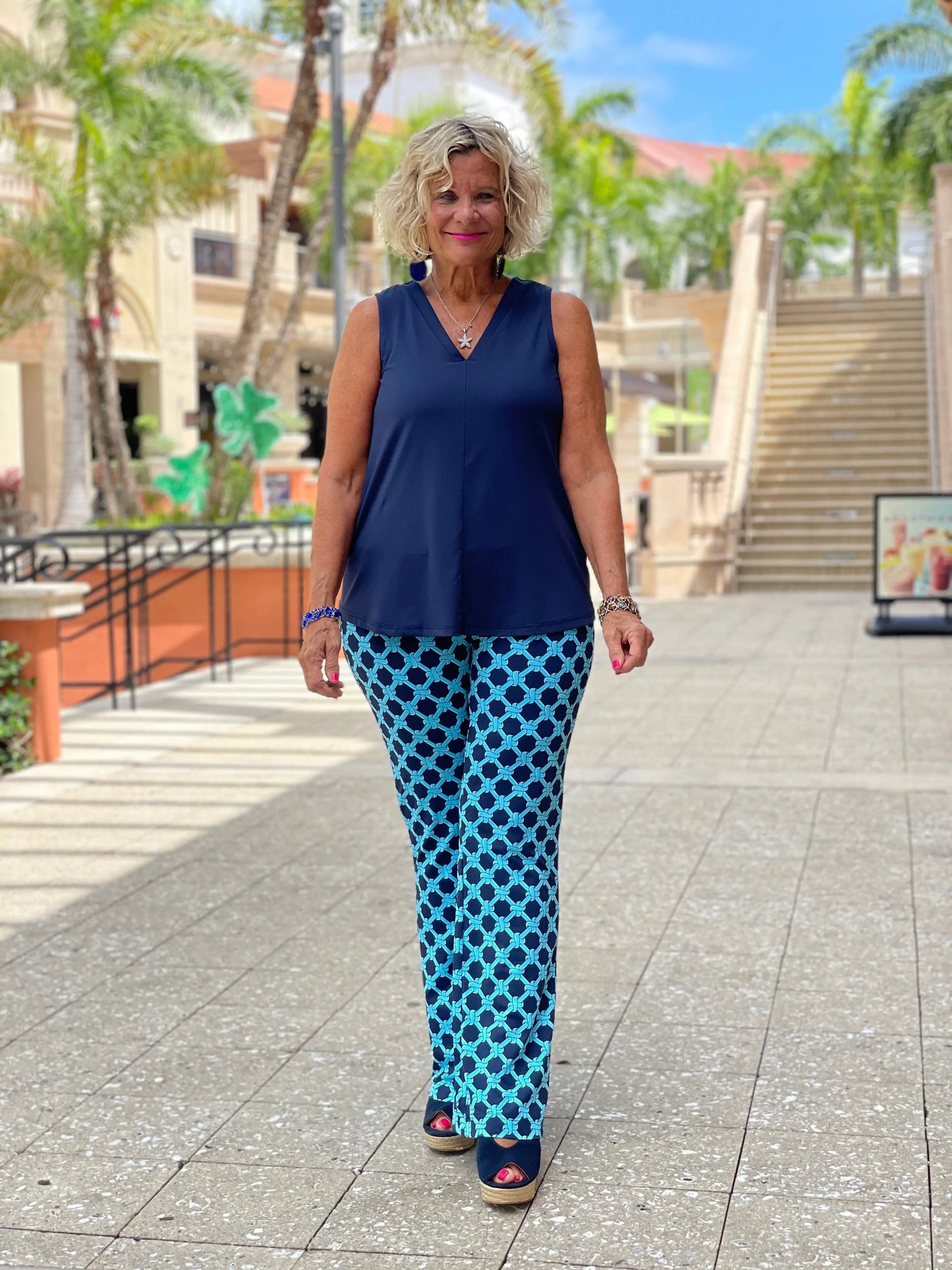 SEASIDE BLUE PALAZZO PANT