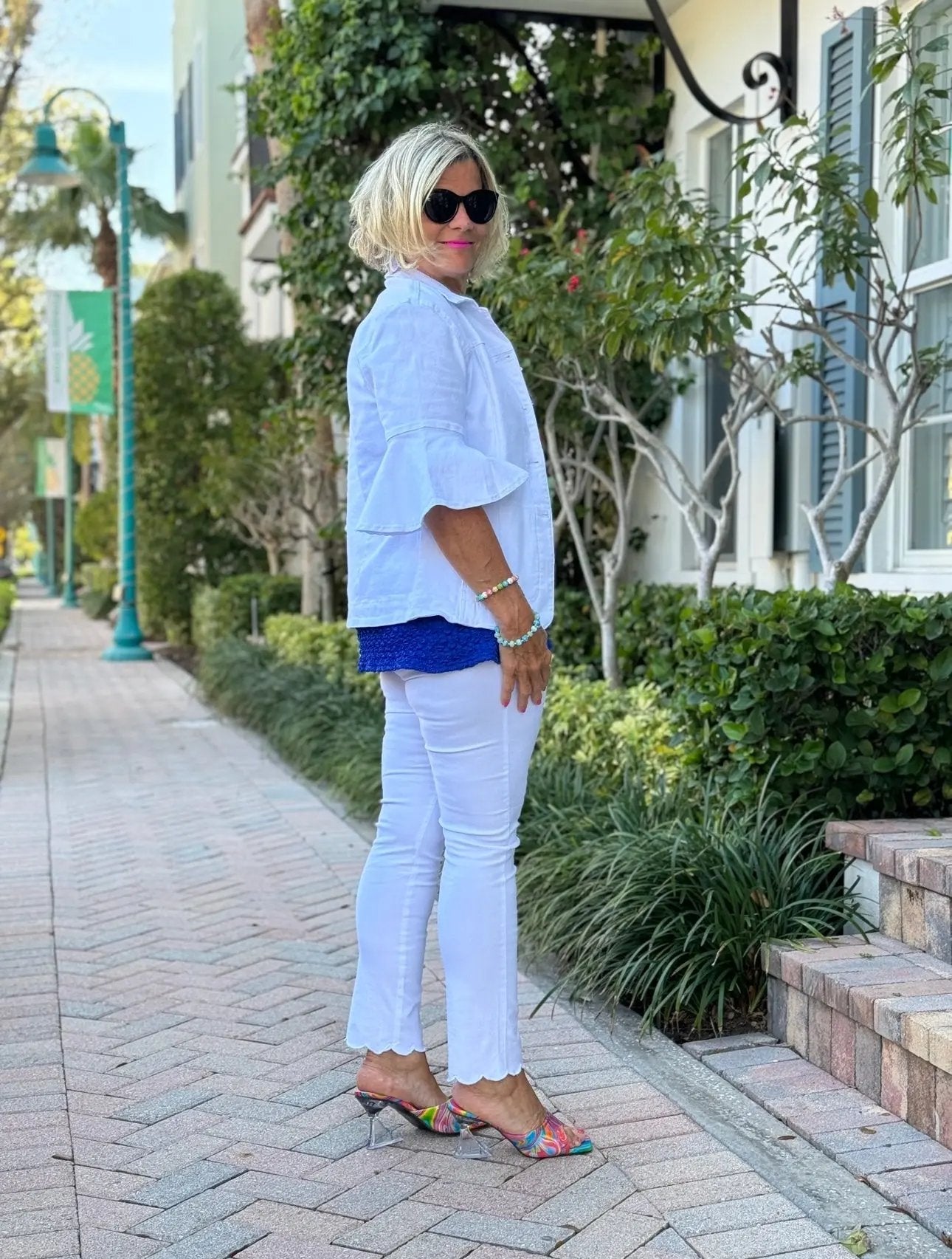 SOUTH BEACH DENIM WHITE JACKET - ILLUSION