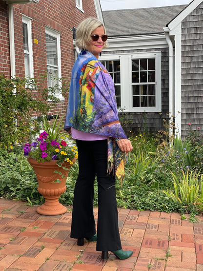 PINK ISLES REVERSIBLE SUEDE CLOTH WRAP