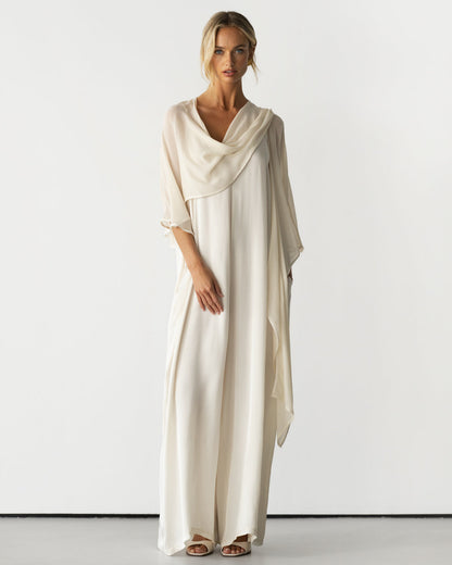 Brienne Lightweight Cape | Ivory