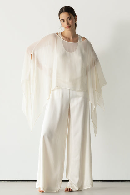 Emberly Lightweight Poncho | Ivory