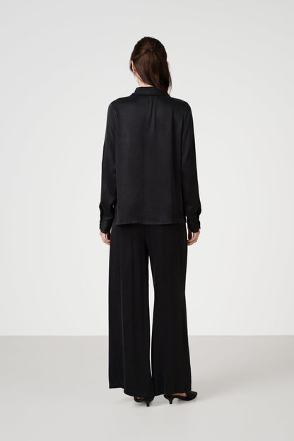 Tabitha Cupro Shirt | Black