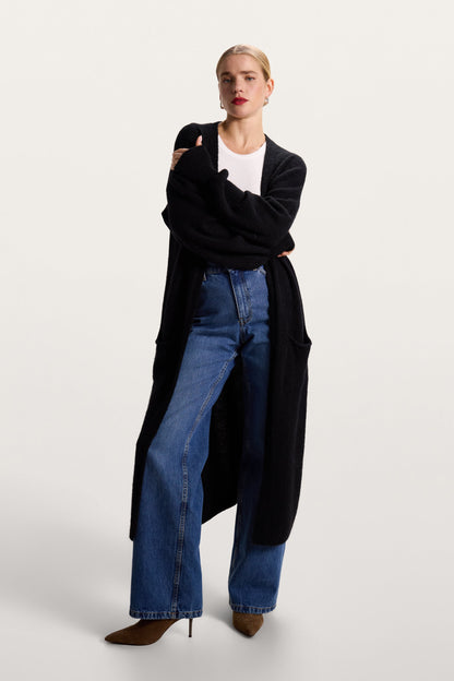 Yasmin Open Cardigan | Black | Alpaca Blend