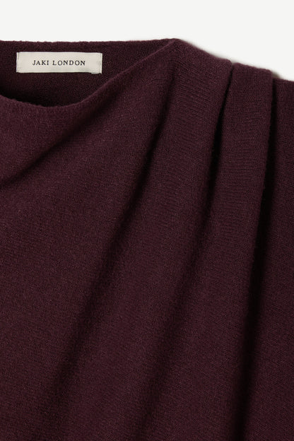Asymmetric Draped | Amethyst Plum | Seamless Knit