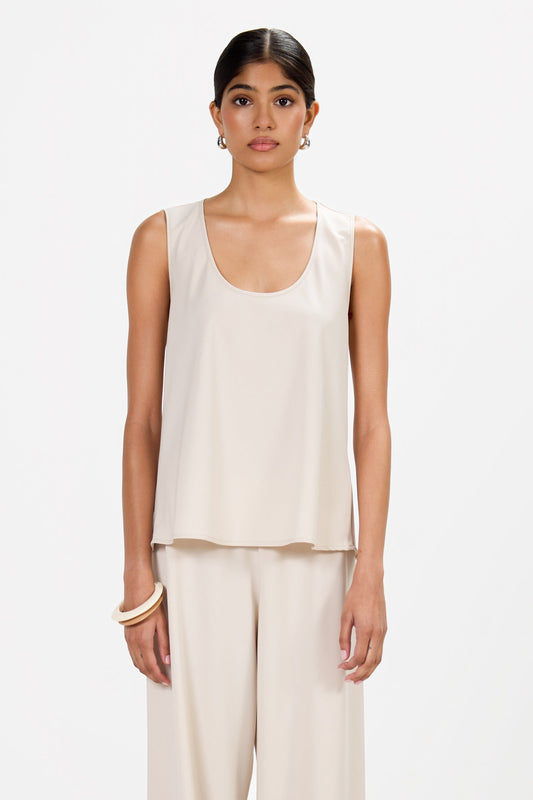 Liori Scoop Neck Vest Top | Mineral