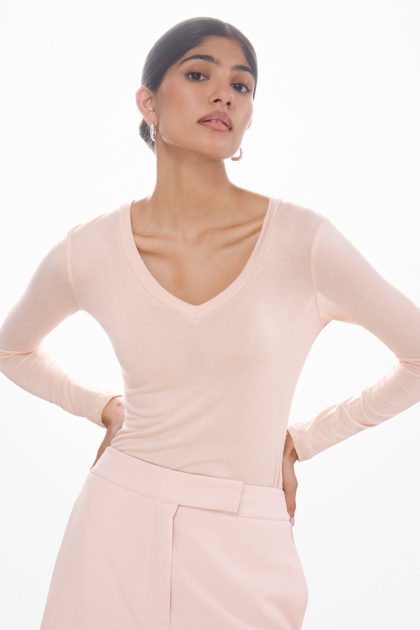 Spencer Tailored Elastic Waist Trousers | Dusty Pink