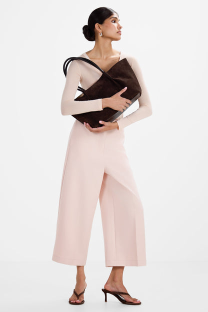 Spencer Tailored Elastic Waist Trousers | Dusty Pink