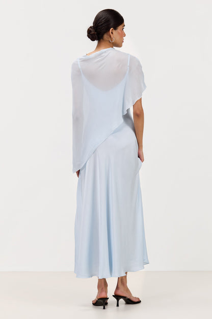Lumi Asymmetric Poncho | Glacier