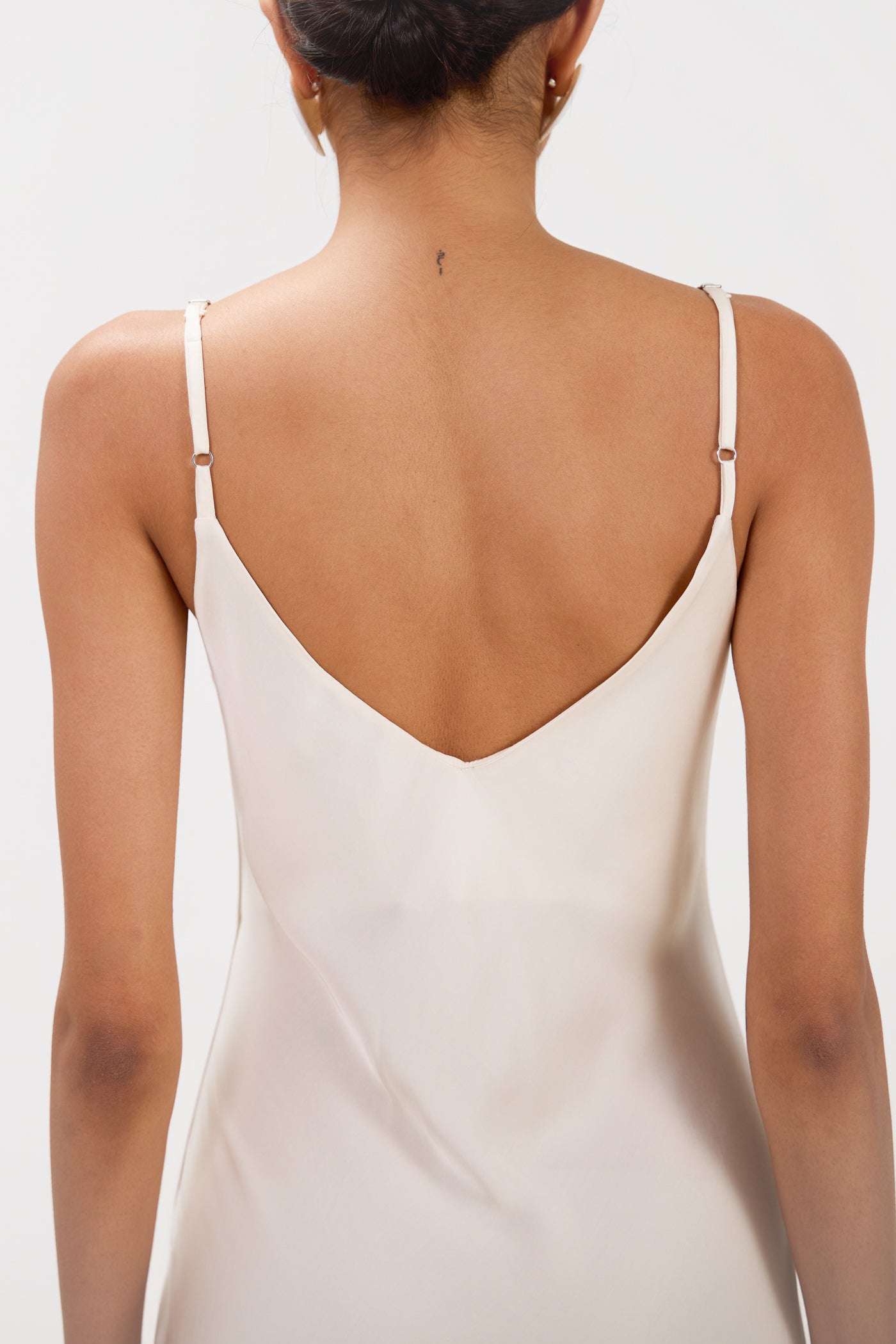 Anne Satin Slip Dress | Ivory