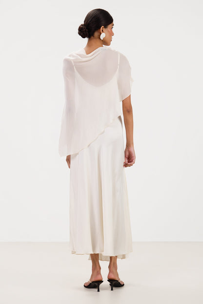 Anne Satin Slip Dress | Ivory
