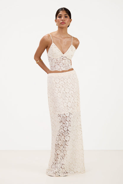 Inaya Lace Bra Top | Cream