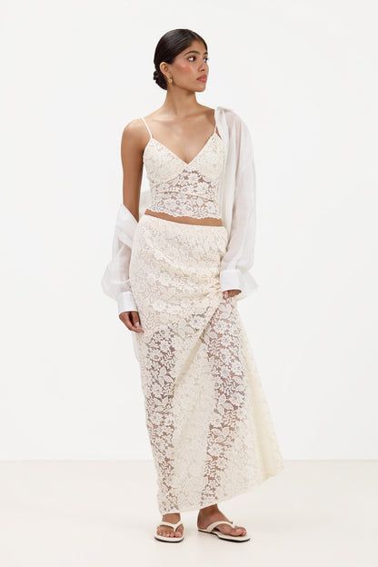 Inaya Lace Bra Top | Cream