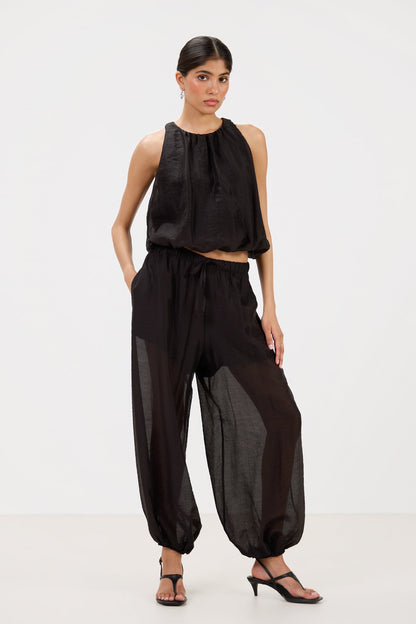 Jemima Balloon Top | Black