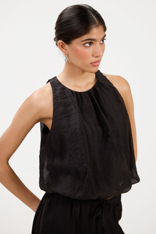 Jemima Balloon Top | Black