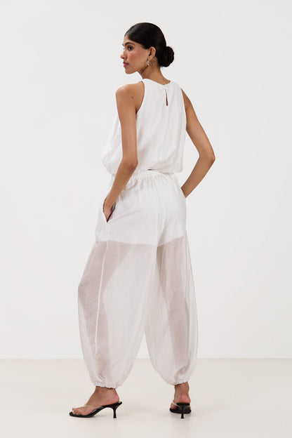 Jemima Balloon Top | White