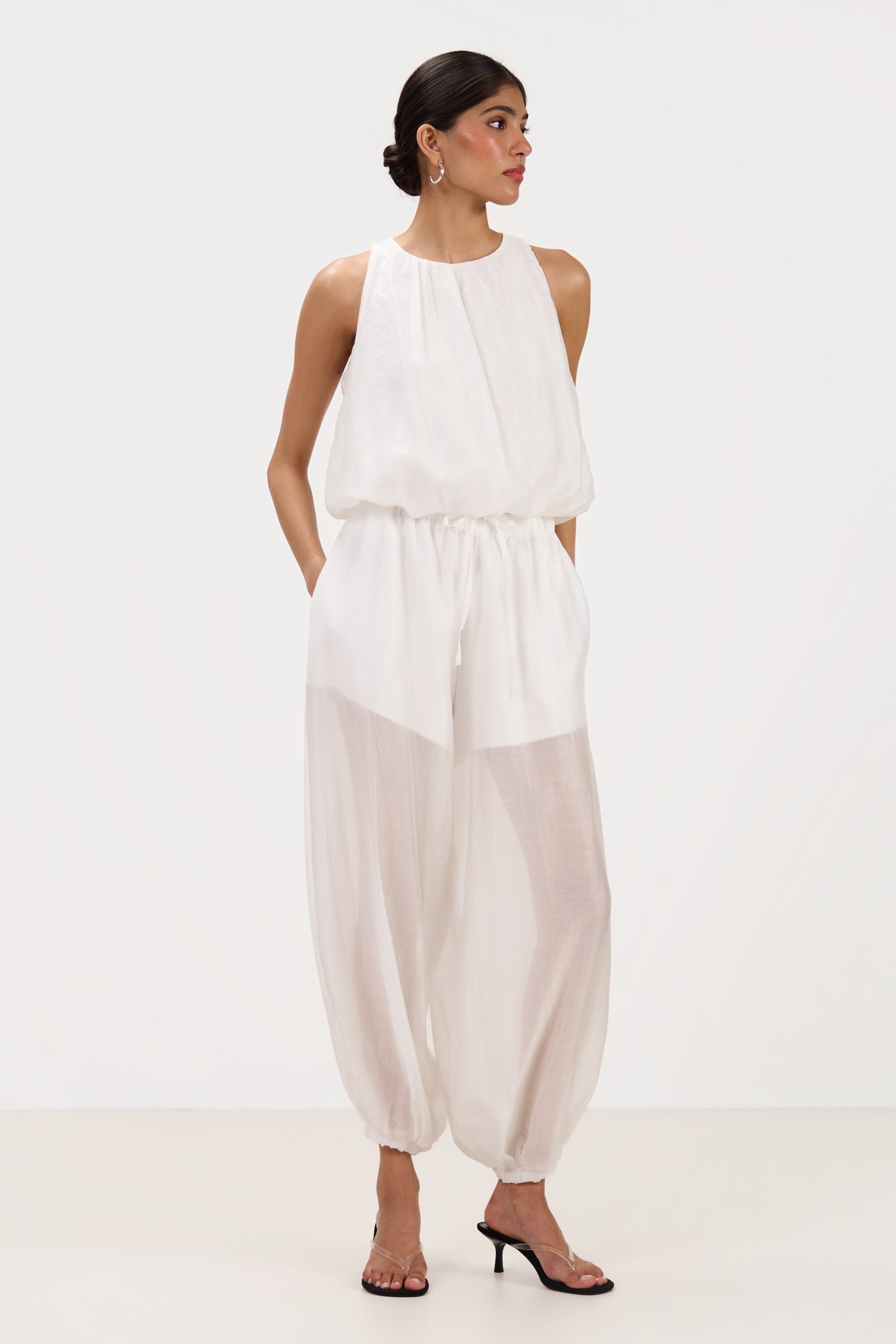 Jemima Balloon Top | White