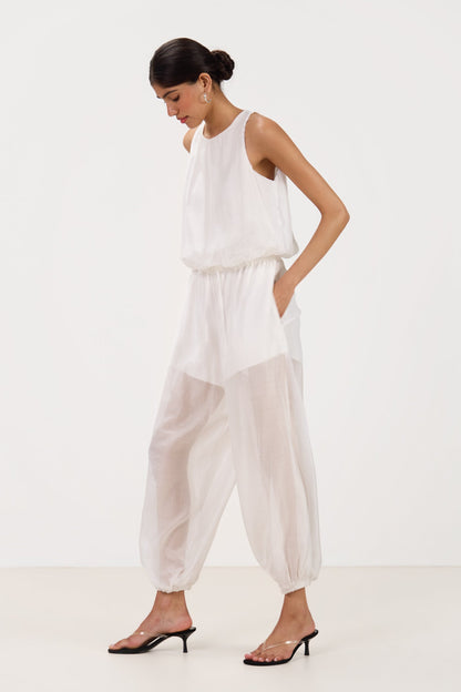 Jemima Balloon Trousers | White