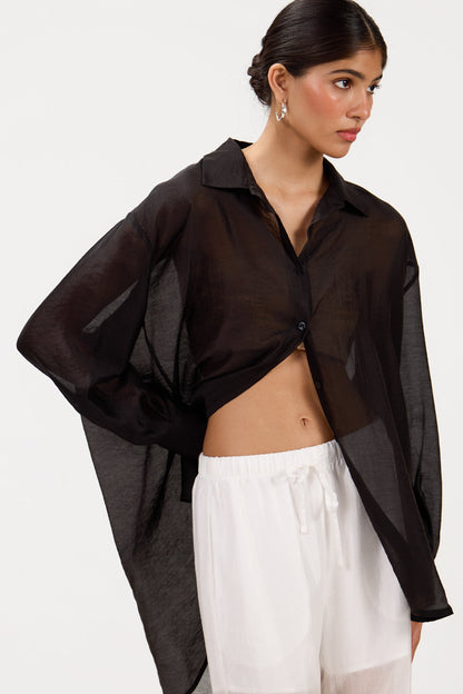 Jemima Oversized Shirt | Black