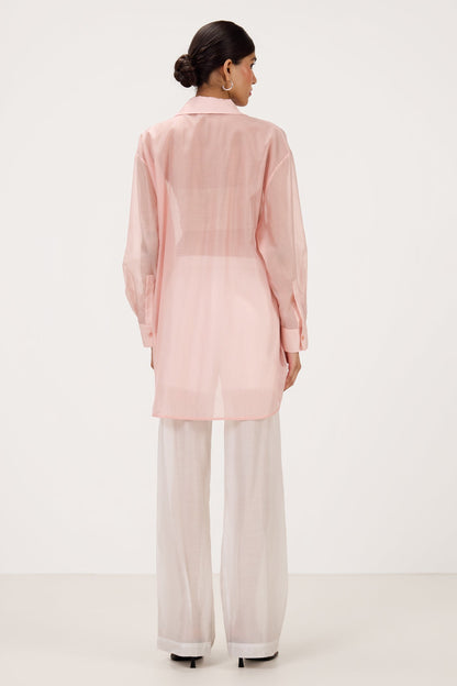 Jemima Oversized Shirt | Pastel Pink