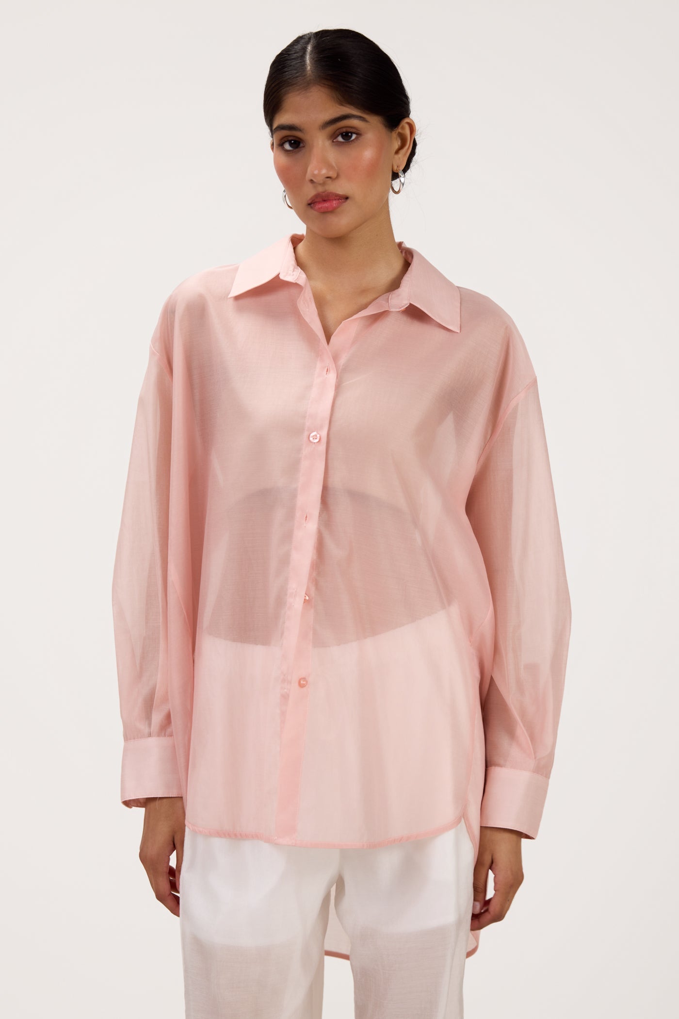 Jemima Oversized Shirt | Pastel Pink