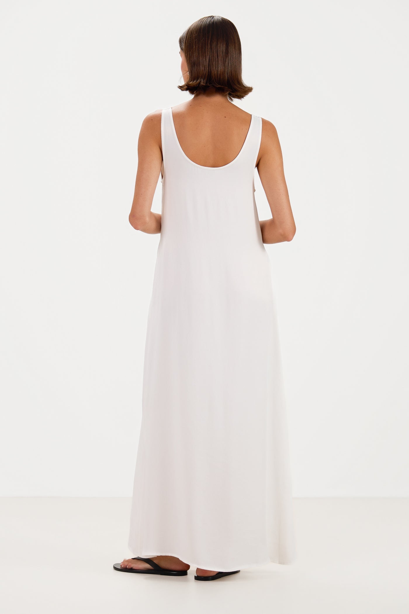 Chiara Satin Dress | White